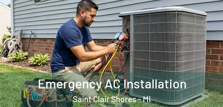 Emergency AC Installation Saint Clair Shores - MI